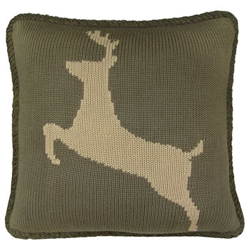 Knitted Deer Pillow