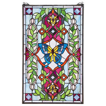 Butterfly Utopia Stained Glass Window