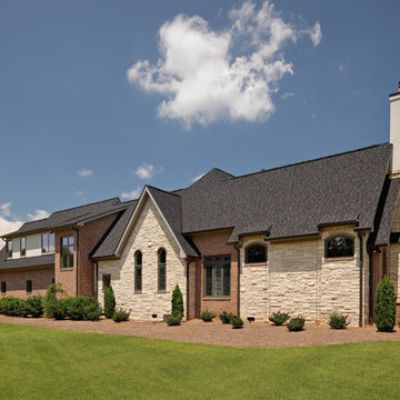 Briarwood Brick & ARRIS-stack Thin Stone Home - South Carolina