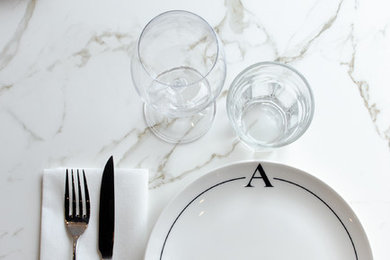 Minimalist kitchen photo in Montreal