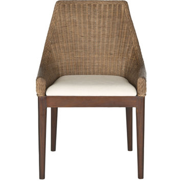 Franco Sloping Chair, Brown, White