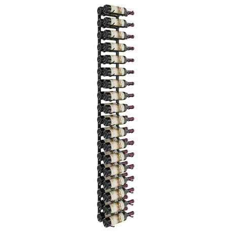 W Series Wine Rack 6 Wall Mounted Bottle Storage Kit, Matte Black, 36 Bottles