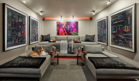 Before and After: A Typical Garage Becomes a Vibrant Home Theater