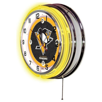 Pittsburgh Penguins 19" Neon Clock