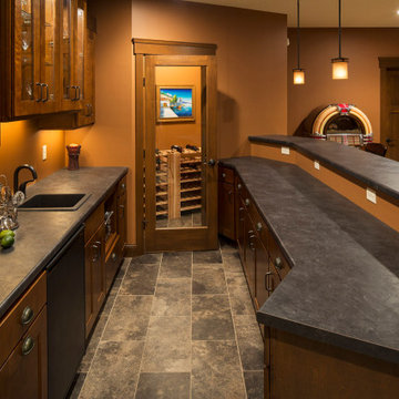Basement Bar in Lincoln Hickory Harvest