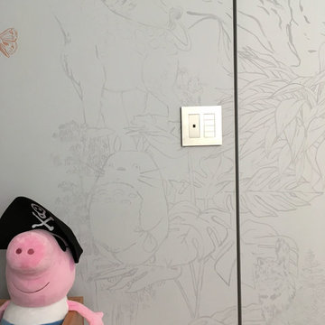 Fresque chambre d'enfant clin d'oeil à Miyasaki