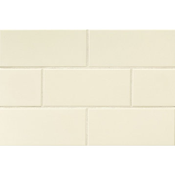Traditions 4.25"x10" Matte Subway Tile, Biscuit
