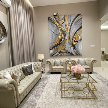 Black and Gold Abstract Oil Painting I ArtisanMalaysia.com