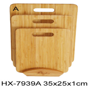 Timber Valley Bamboo 3-Piece Cutting Board Set with Stand