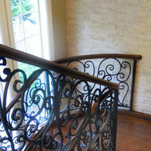 Staircase railing to match front door