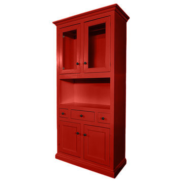 Modern Dining Hutch and buffet, Persimmon Red