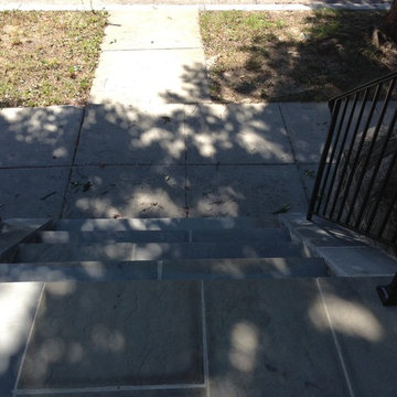 Blue Thermal Cut Flagstone Walkway in Washington DC, Petworth NW