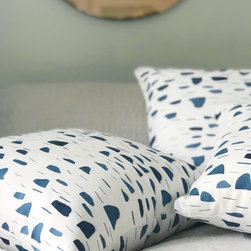 Tides in Prussian Blue Pillow - Decorative Pillows