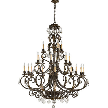 Rio Salado 21-Light Chandelier, Toasted Sienna With Mystic Silver