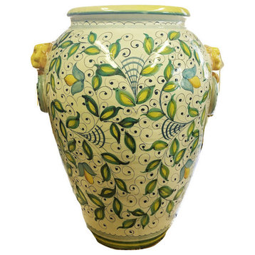 Tuscan Ceramiche d'Arte Tuscia Large Orcio Decorative Urn/Vase