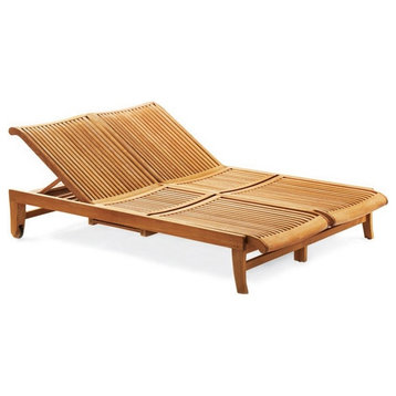Teak Outdoor Giva Double Chaise Lounger