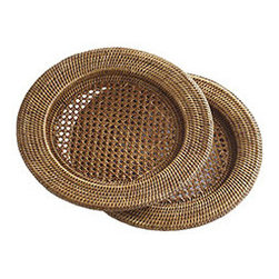 Rattan Chargers - Set of 2 - New - Home Decor