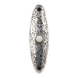 Hawk Hill Hardware - Hammered Doorell, Handmade Luxury Hardware, Polished Pewter - Doorbells And Chimes