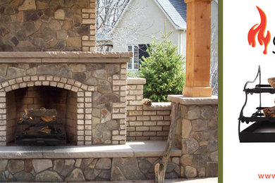 Stepflame with Outdoor Fireplaces & Fire Pits