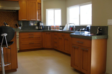 Inspiration for a contemporary kitchen remodel in Santa Barbara