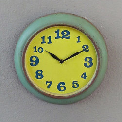 belton clock turquoise - Clocks