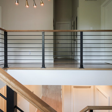 Project #71 | Modern Hickory Staircase with Horizontal Balustrade