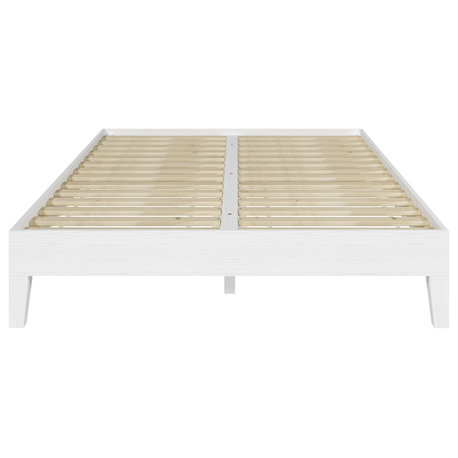 Nix Full Platform Bed, White