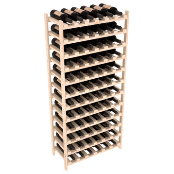 72-Bottle Stackable Wine Rack, Ponderosa Pine, Unstained