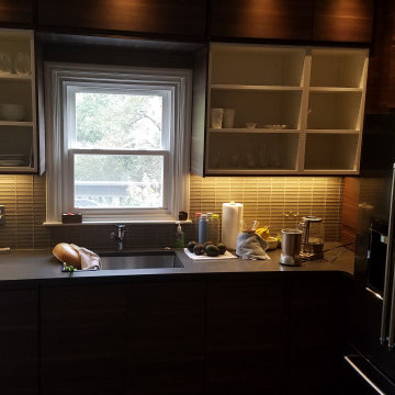 Contemporary Kitchen, Fireplace & Staircase Remodel