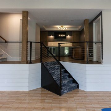 Two-Tiered Basement Designed for Family Fun
