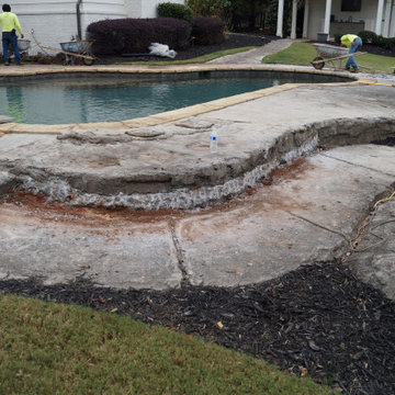 Outdoor Makeover and Swimming Pool Renovation Project- Milton, GA.