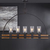 Atwood 5 Light Rustic Linear Chandelier - Natural