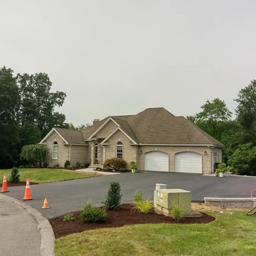 Agawam, MA | Stone and Concrete Block Retaining Wall Construction Project