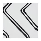 8"x8" Chawen Handmade Cement Tile, White/Black, Set of 12