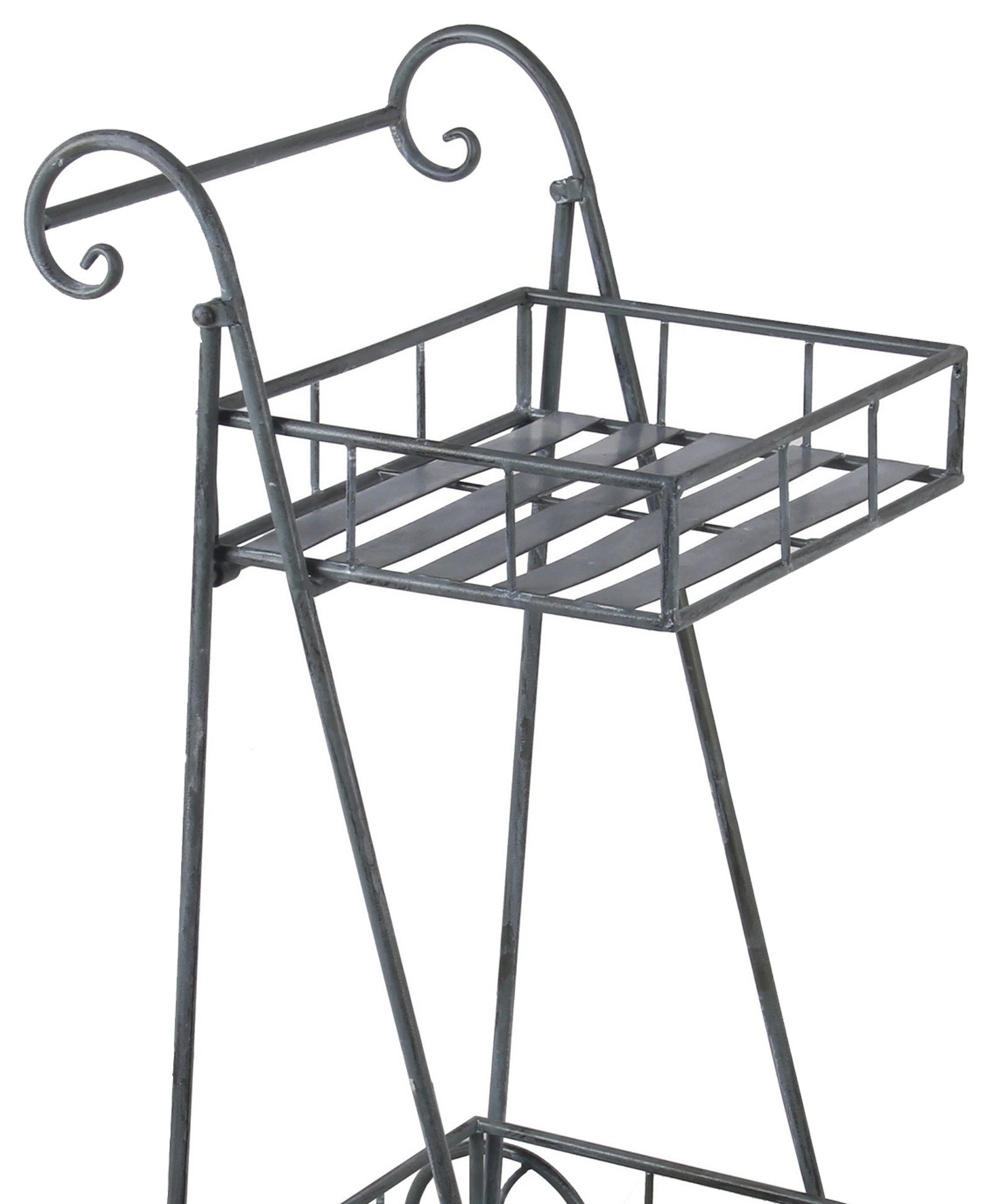Photo inspiration: Picture Idea: Industrial Style 2 Tier Metal Planter Cart With Scroll Design