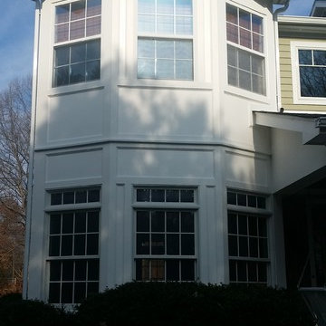 6 1/4" HardiePlank Cedarmill Heathered Moss with 5" HardieShingle Gables