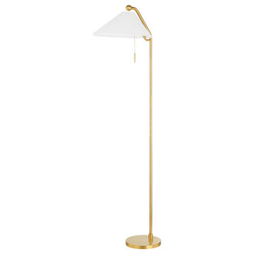 Aisa 1-Light Floor Lamp Aged Brass