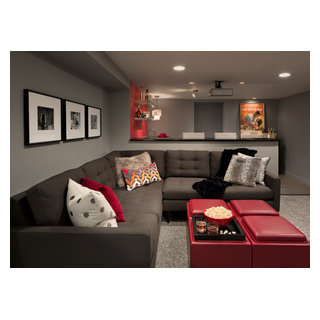 Movie Lover's Paradise - Modern - Basement - Boston - by Interiology ...