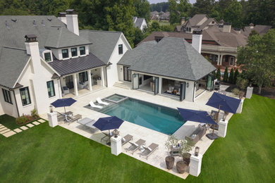 Photo of a transitional pool in Atlanta.