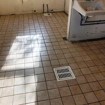 Restaurant kitchen Tile installation in Montauk NY by Gappsi.