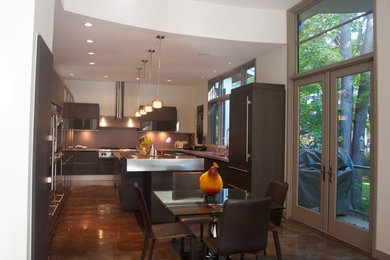 Inspiration for a contemporary kitchen remodel in Chicago