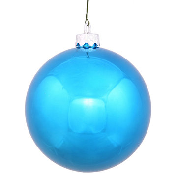 Vickerman 10" Turquoise Shiny Ball Ornament
