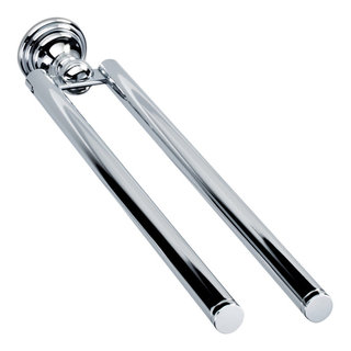 DW CL HTH2 Double Swing Arm Towel Bar in Chrome - Traditional - Towel Bars  - by Modo Bath