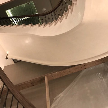 Venetian polished plaster Italian Staircase, Moor Park , north london