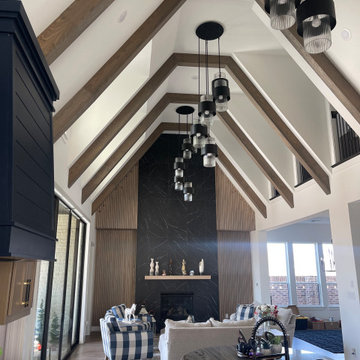 Accent wall and beams