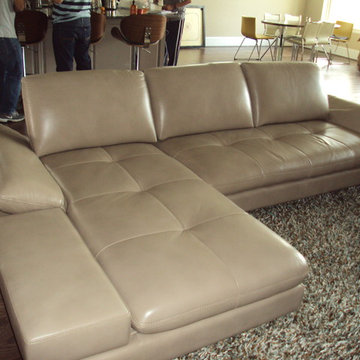 Sasha Sectional - Tan Leather