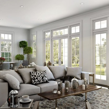 Classical Livingroom. 3D Rendering