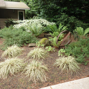Modern Entry Garden with Private Sitting Area