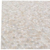 Mosaic Leather Cowhide Ivory Area Rug