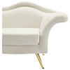 Lips Velvet Upholstered Sofa, Cream